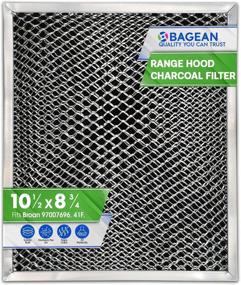 Bagean Stove Hood Vent Filter 10.5" x 8.8" 41F 97007696 Fit's Nutone & Broan Range Hood Filter Replacement for Ductless Exhaust Fan - Mesh Screen Filters Grease & Carbon Freshens Kitchen Oven Air (1-Pack) - Image 1